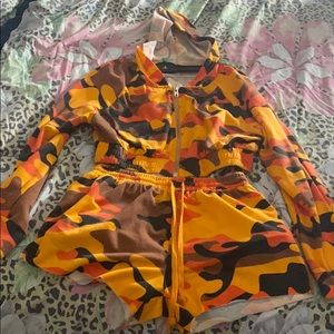 Orange Camo 2PC Set L
